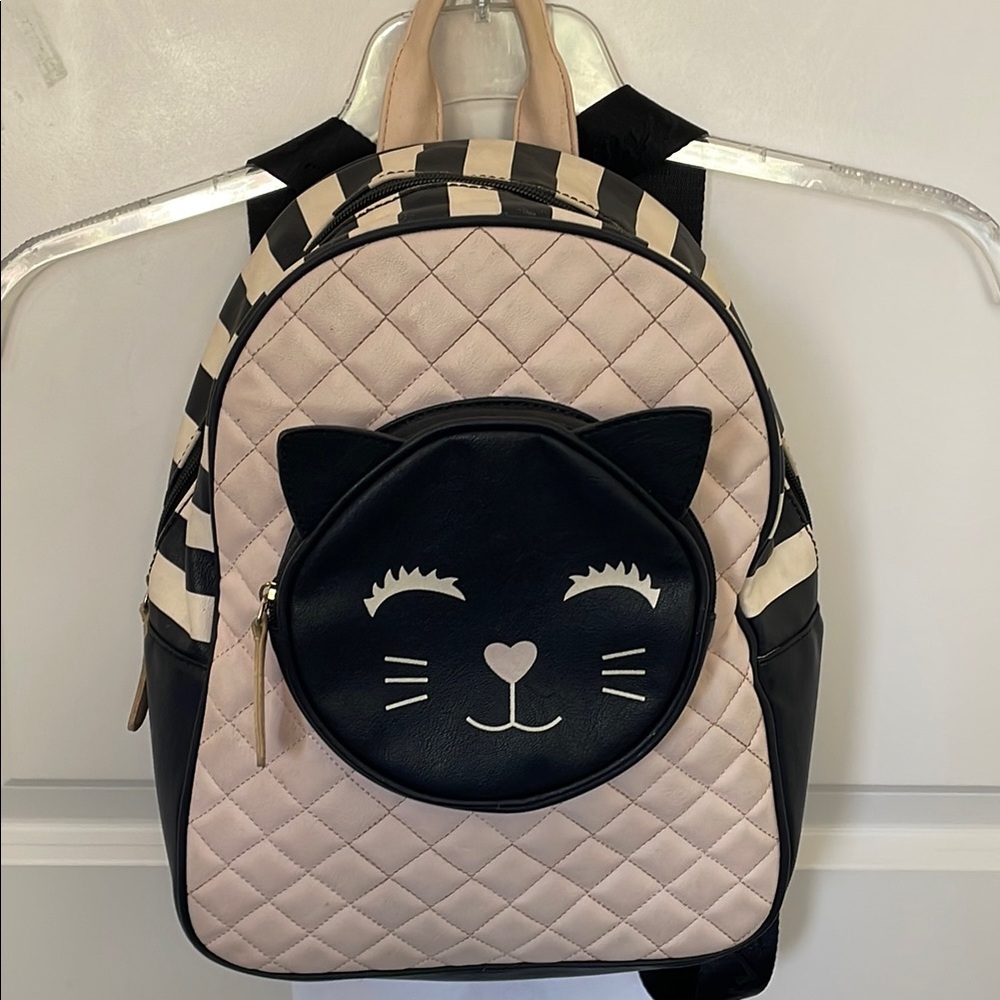 Betsy Johnson Kitty Cat Backpack Bag - image 1